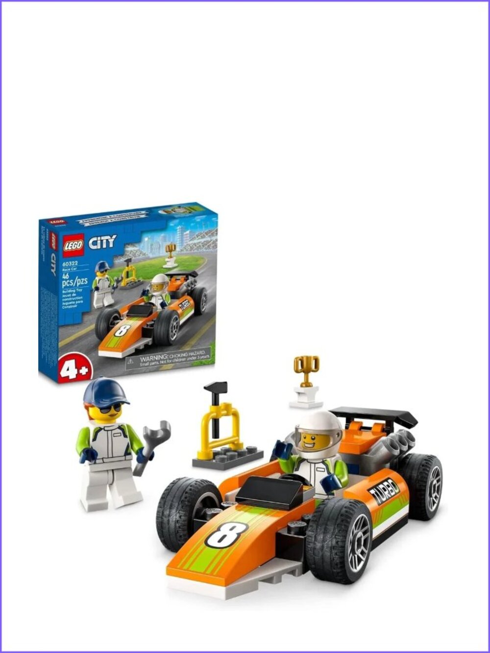 Lego City Race Car 60322 For Preschool Kids    New  In Box